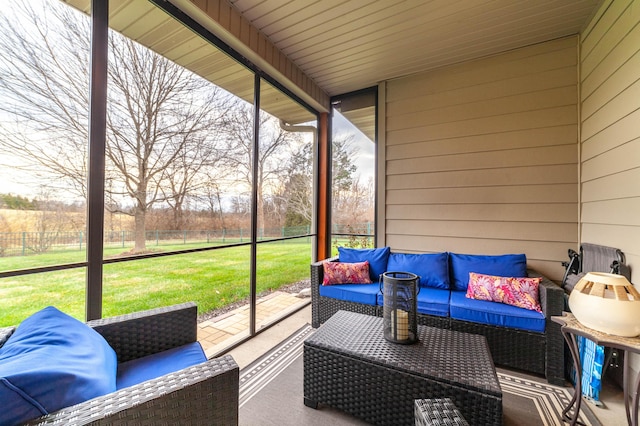 sunroom / solarium featuring a wealth of natural light