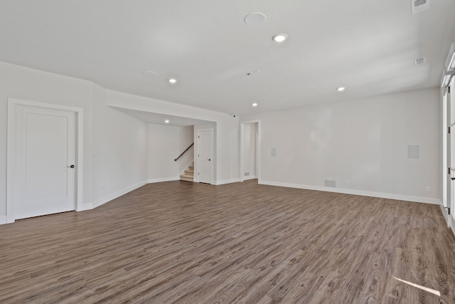 interior space featuring wood-type flooring