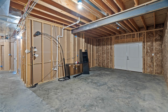 view of basement