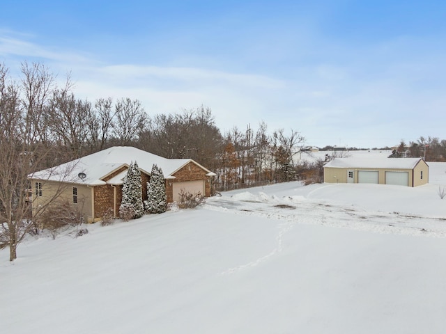 view of snowy yard