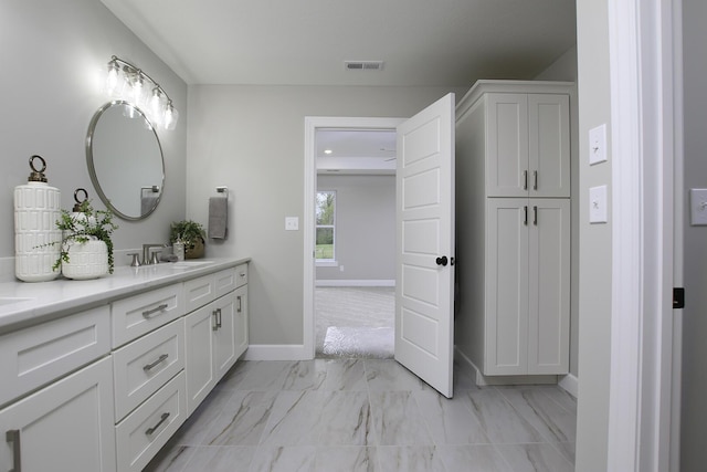 bathroom featuring vanity