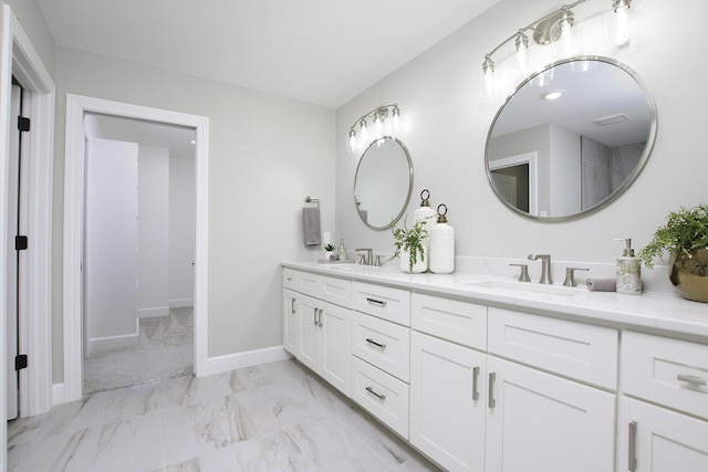 bathroom featuring vanity