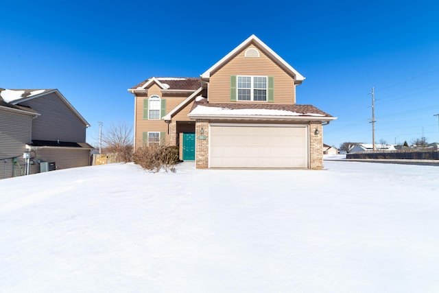 view of front facade featuring a garage