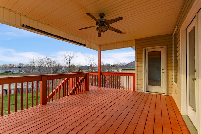 3103 Woods Crossing Dr, Columbia, MO 65202 - deck with ceiling fan