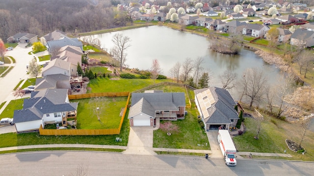 3103 Woods Crossing Dr, Columbia, MO 65202 - drone / aerial view featuring a residential view and a water view