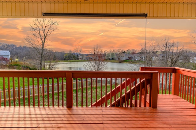 3103 Woods Crossing Dr, Columbia, MO 65202 - deck featuring a water view