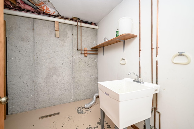 laundry area featuring sink