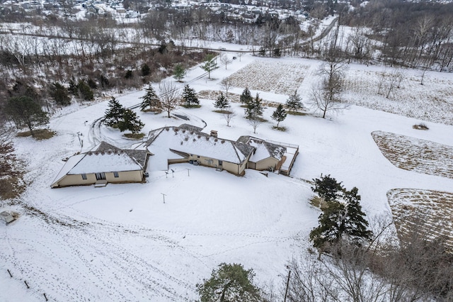 view of snowy aerial view