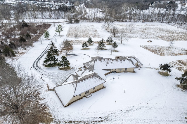 view of snowy aerial view