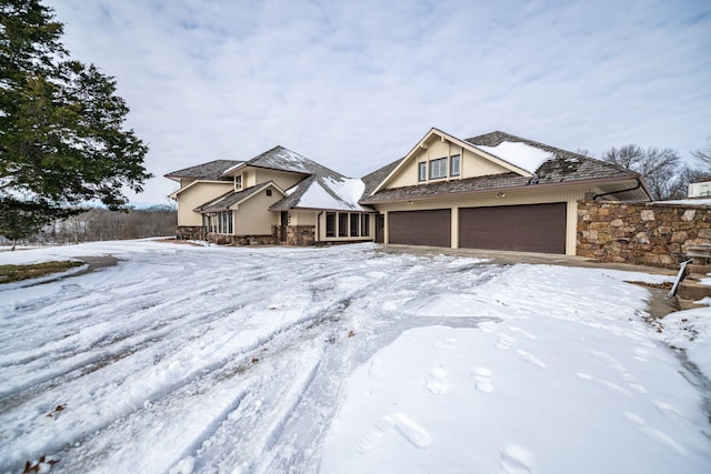 view of front of home featuring a garage