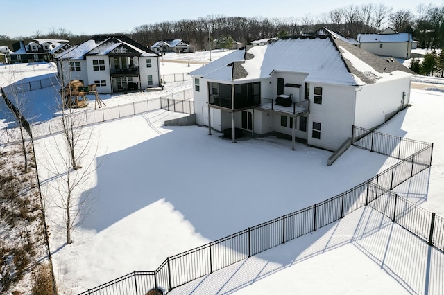 view of snowy aerial view