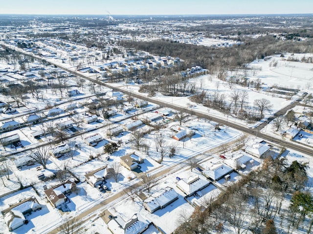 view of snowy aerial view