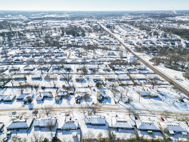 view of snowy aerial view