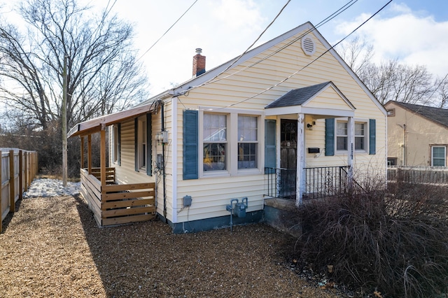 bungalow-style home featuring a porch