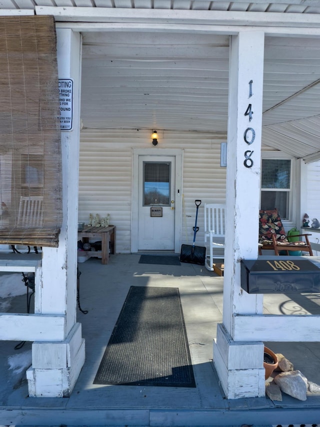 view of doorway to property