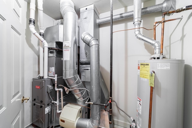 utility room featuring gas water heater