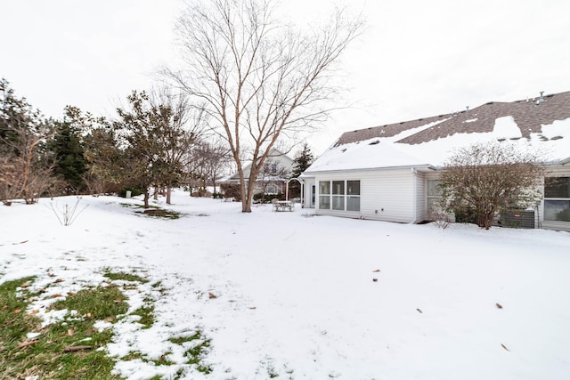 view of snowy yard