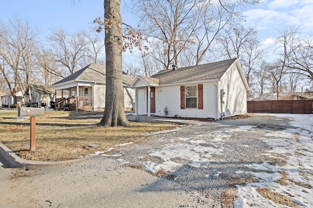 view of front of home with a porch