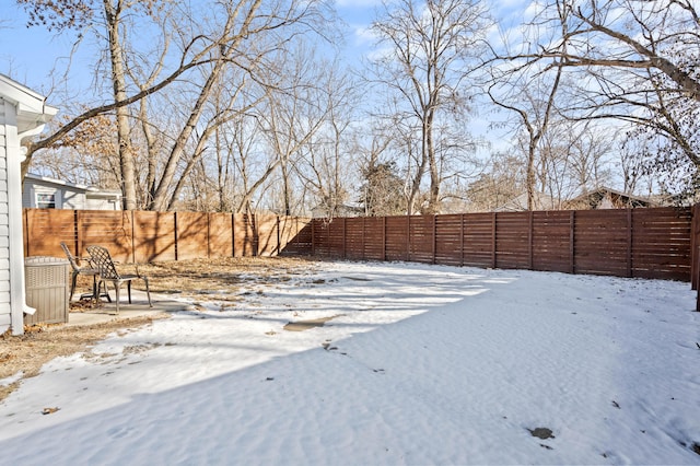 view of snowy yard