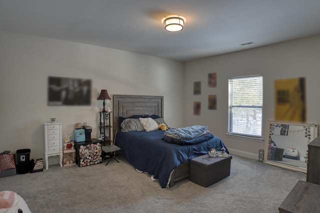 view of carpeted bedroom