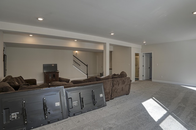 view of carpeted living room