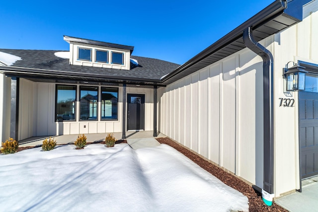 entrance to property with a porch