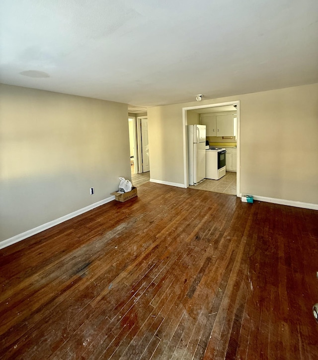 unfurnished living room with light hardwood / wood-style floors