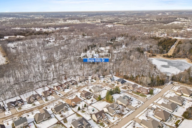 view of snowy aerial view