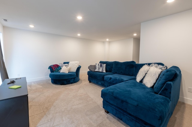 view of carpeted living room