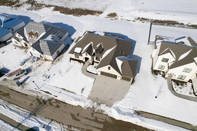 view of snowy aerial view