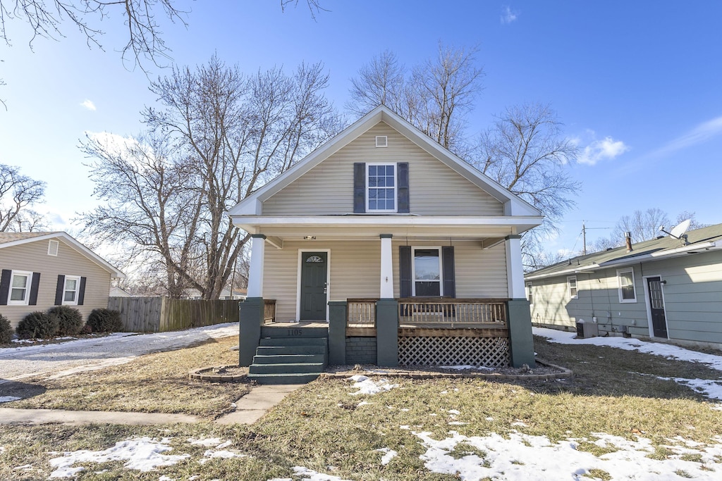 bungalow-style house with a porch