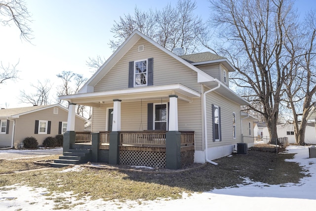 bungalow-style house featuring a porch