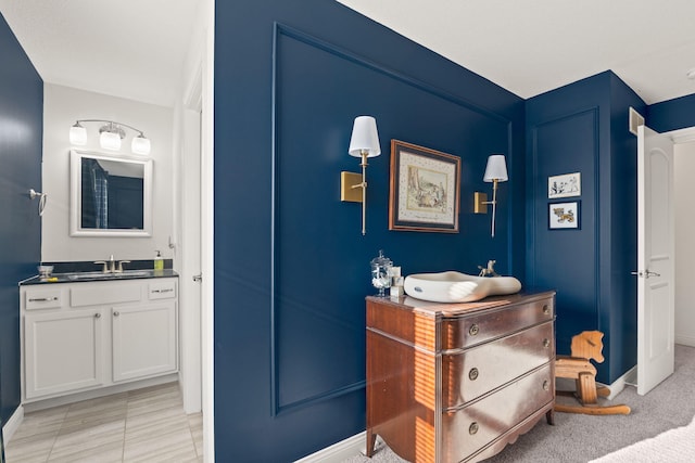 bathroom with vanity