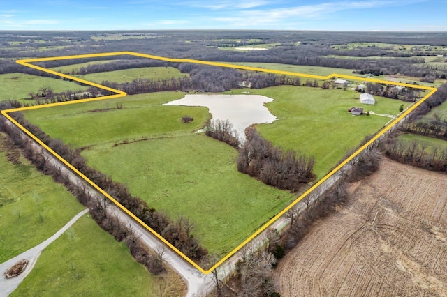 11800 E Timmons Rd, Centralia, MO 65240 - bird's eye view featuring a rural view