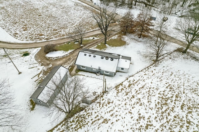 view of snowy aerial view