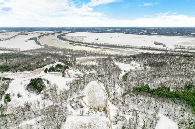 view of snowy aerial view