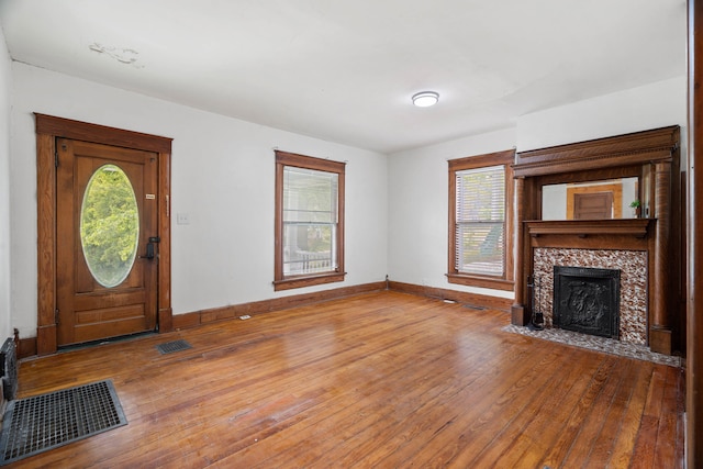 entrance foyer with hardwood / wood-style flooring