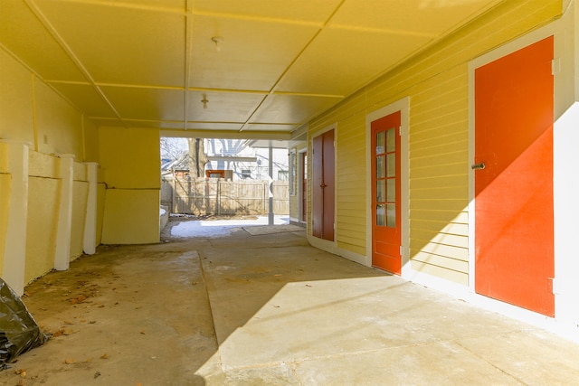 interior space with concrete flooring