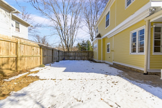 view of snowy yard