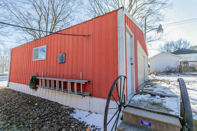 view of snow covered structure