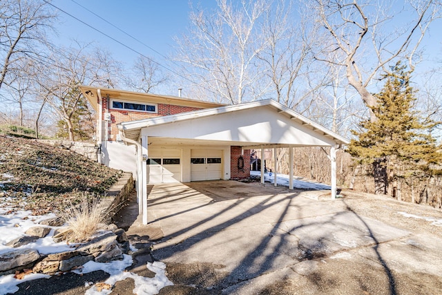 view of home's exterior featuring a garage