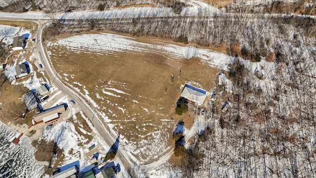 view of snowy aerial view