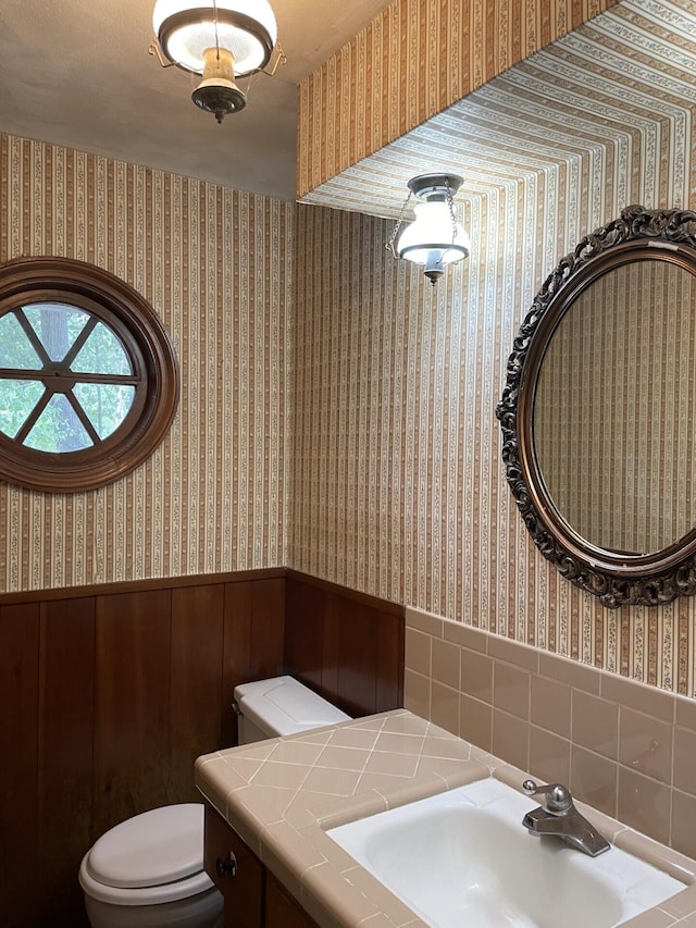 bathroom featuring toilet and sink