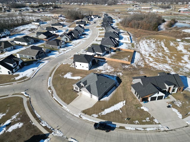 view of snowy aerial view