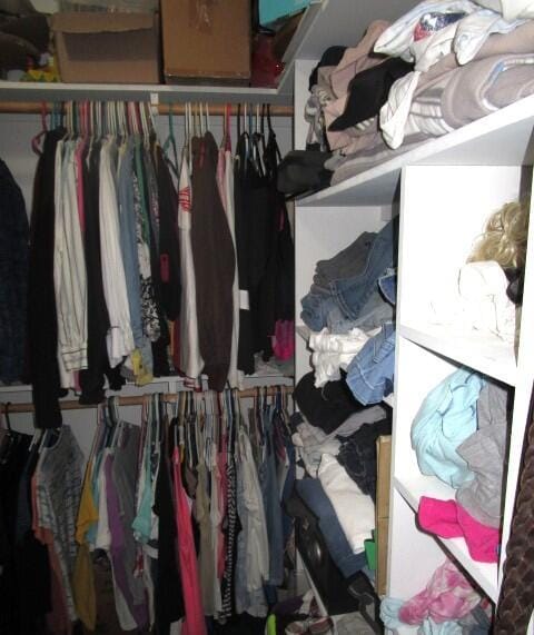 view of walk in closet