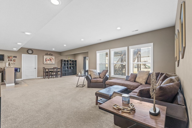 view of carpeted living room