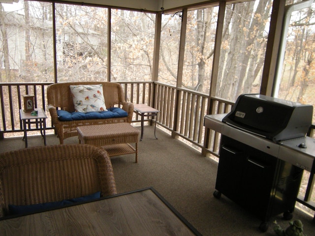 view of sunroom