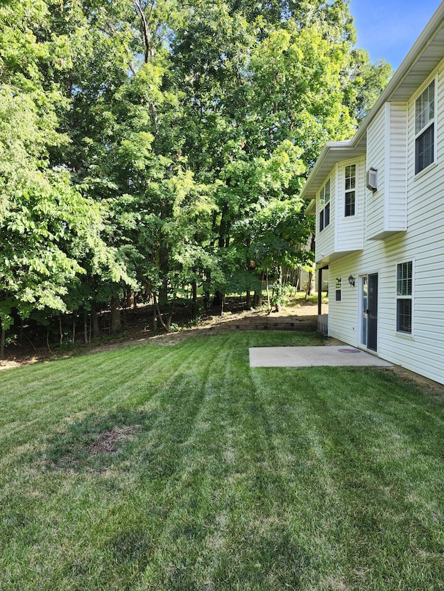 view of yard with a patio