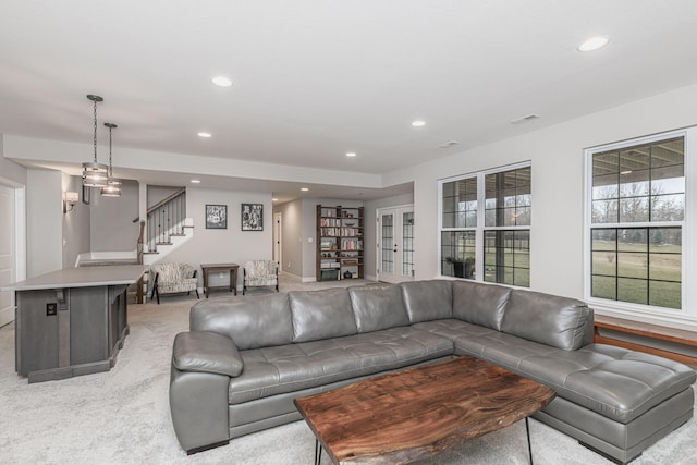 view of carpeted living room