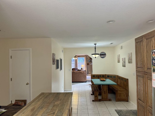 view of tiled dining room